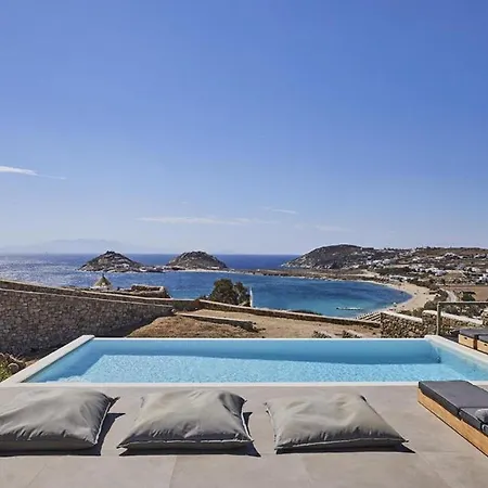 Dream View Villa, 2 Min Walk To The Beach, By Red Windmill Калафатис