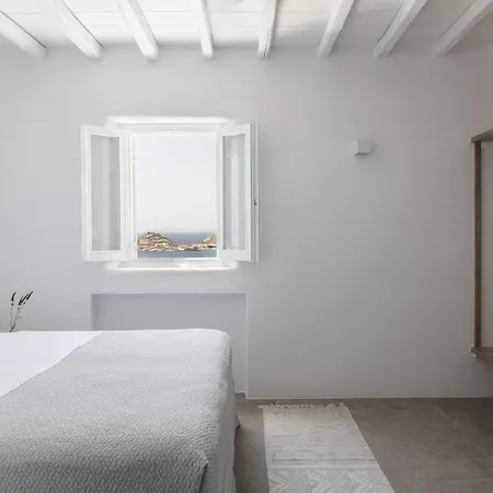 Dream View Villa, 2 Min Walk To The Beach, By Red Windmill 卡拉法蒂斯