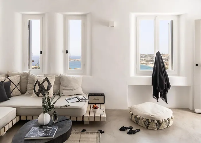 Dream View Villa, 2 Min Walk To The Beach, By Red Windmill וילה קלפטיס